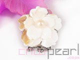 white flower shape shell clasp wholesale