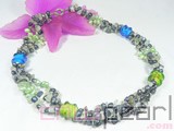 15mm blue and green glaze necklace wholesale