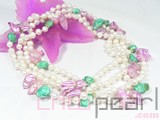 7-8mm white freshwater pearl necklace