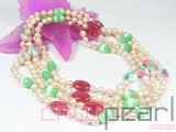 pink 7-8mm freshwater pearl necklace wholesale