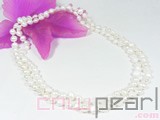 7-8mm white irregular freshwater pearl necklace