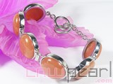 27mm orange round gemstone bracelet