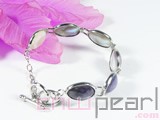 12*18mm purple oval gemstone bracelet