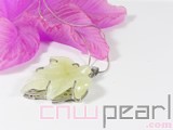 wholesale light green leaf shape jade pendant