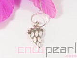 wholesale white cat's eye shape gemstone pendant