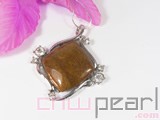 wholesale yellow square gemstone pendant