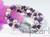 7-8mm purple potato freshwater pearl bracelet