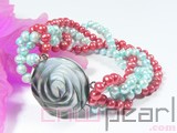 5-6mm multi rows twisted pearl bracelet wholesale