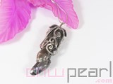 wholesale black abnormal freshwater pearl pendant