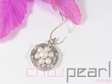 wholesale white 4-5mm freshwater pearl pendant