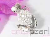 white 5-6mm freshwater pearl brooch wholesale