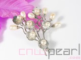 4-5mm and 5-6mm white freshwater pearl brooch