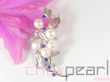 wholesale 12mm white freshwater pearl brooch