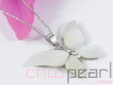 white butterfly shape shell pendant wholesale