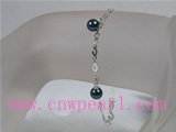 6-6.5mm black akoya pearl bracelet wholesale