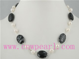 wholesale baroque akoya pearl necklace and gemstone beads