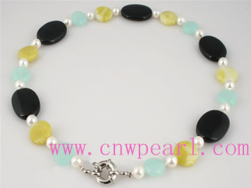 6.5-7mm white akoya pearl necklace on sale