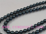 6-6.5mm AA+ grade black Akoya pearl strands in 16inch