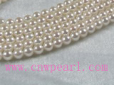 6-6.5mm AAA+ white akoya pearl strands wholesale
