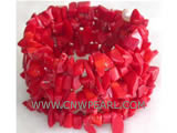 7" 8mm red gemstone natural coral bracelet