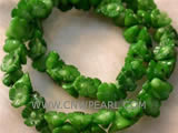 16" 10mm green carved flower loose coral beads