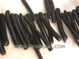 16" 6-35mm black column shape natural loose coral beads