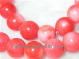 16" 10mm pink round natural loose coral beads
