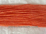 16" 2-3mm saffron yellow round natural loose coral strand