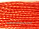 16" 2-3mm red round natural loose coral beads