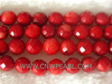 16" 7-8mm red face natural loose coral strand