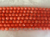 16" 9-10mm saffron yellow round natural loose coral strand