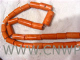 16" 5mm saffron yellow round natural loose coral strand