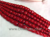 16" 20*15-35*30 red column shape natural loose coral beads