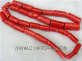 34" 10*22-20-45mm red column shape natural loose coral strand
