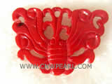 30-40mm red irregular natural coral pendant