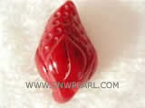 25-40mm red strawberry shape natural coral pendant