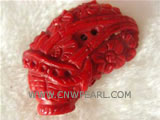 25-45mm red flower shape natural coral pendant