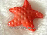25-30mm orange starfish shape coral pendant