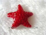 25-30mm red starfish shape natural coral pendant