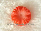 15mm orange flower shape natural coral pendant