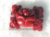 25-40mm red flower shape natural coral pendant
