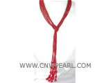 47" 4mm,8mm red round natural coral necklace
