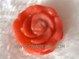 25mm red flower shape natural coral pendant