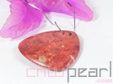 50*50mm red triangle coral pendant