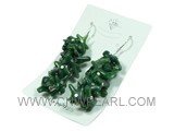 3cm branch bottle green coral sterling dangling earrings