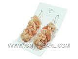 wholesale 3cm saffron yellow coral sterling dangling earrings