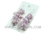 wholesale 3cm branch purple coral sterling dangling earrings