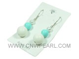 wholesale three different beads sterling dangling earrings