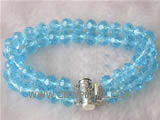 double rows 7" 10mm navy blue savageness face crystal bracelet