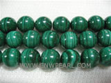 12mm green round malachite loose gemstone beads